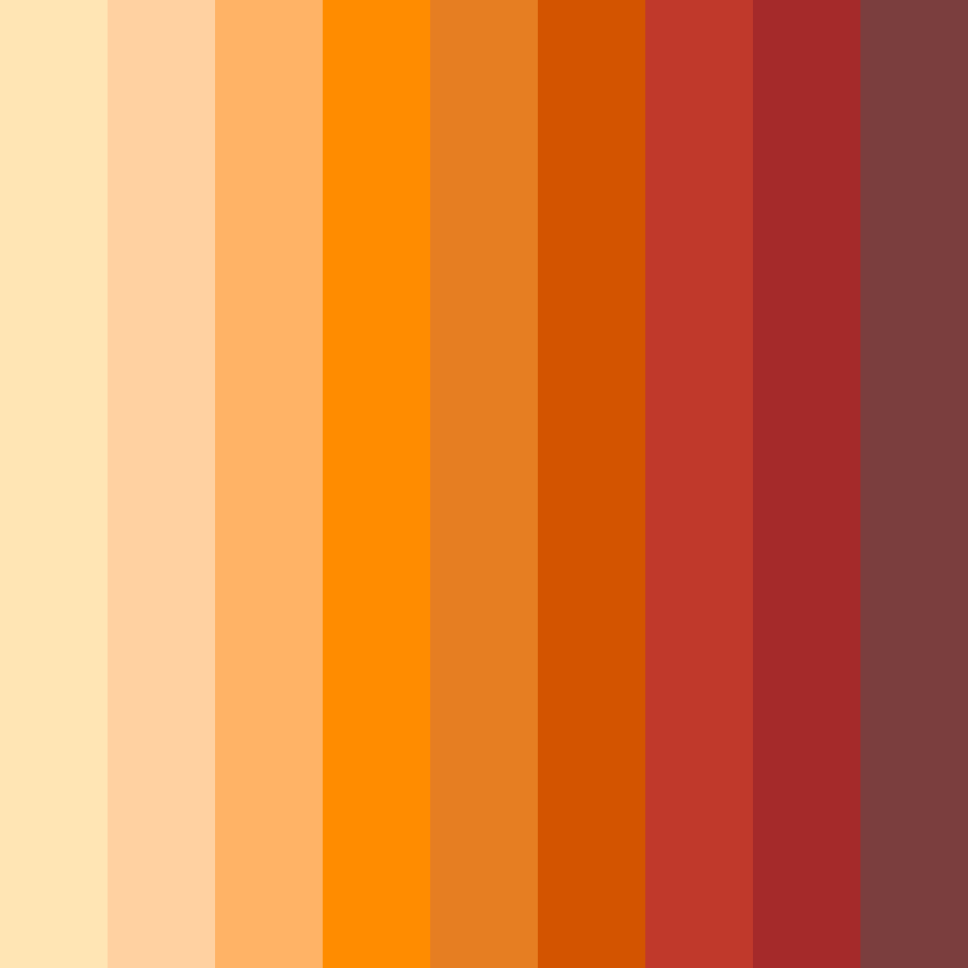 Download warm orange color palette PNG image (square)