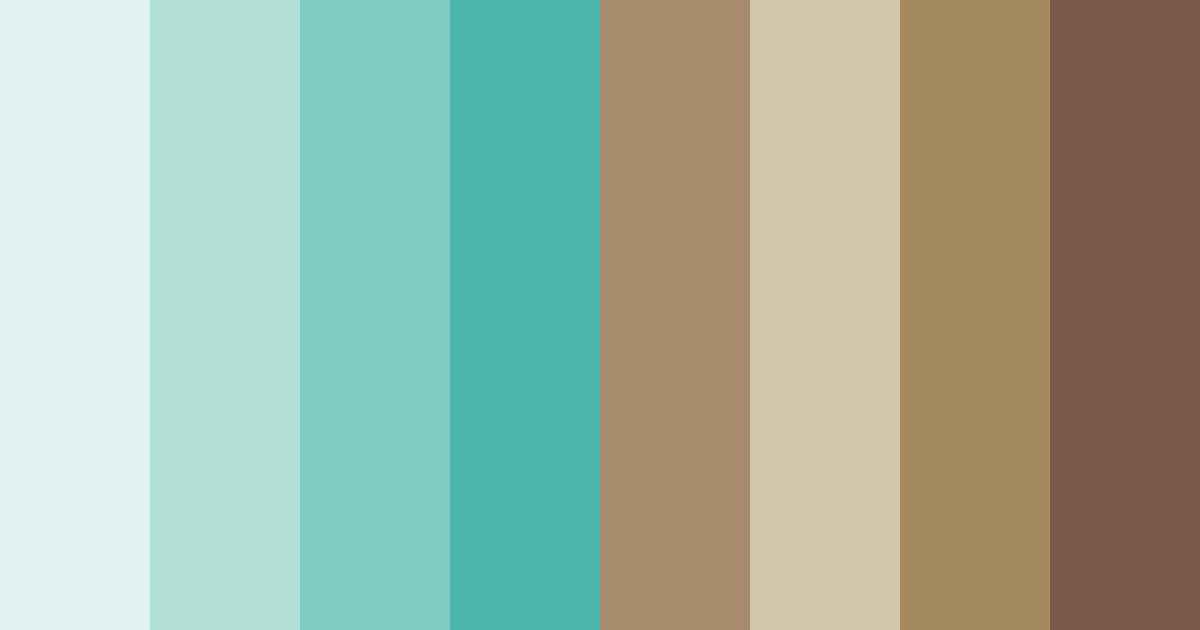 Download teal beach color palette PNG image (landscape)