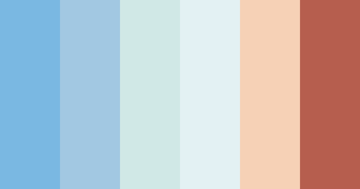 Download blue serenity color palette PNG image (landscape)