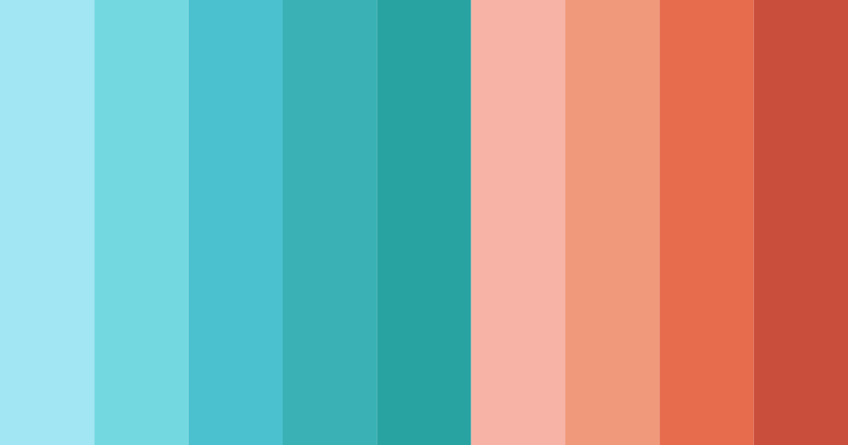 Download tropical sunrise color palette PNG image (landscape)