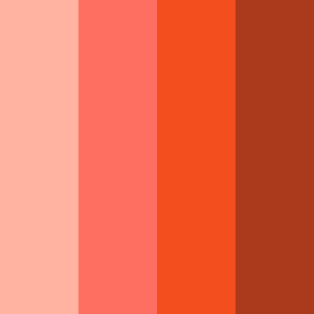 Download peach sorbet color palette PNG image (square)