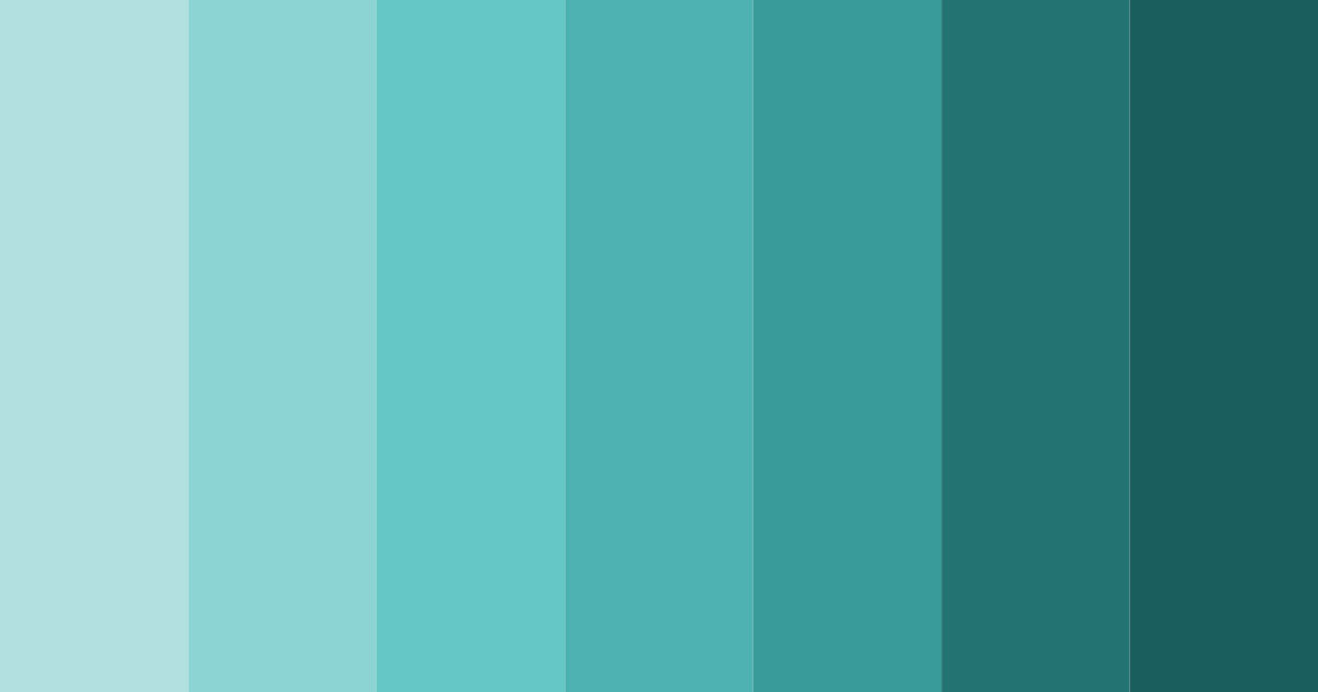 Download teal waters color palette PNG image (landscape)