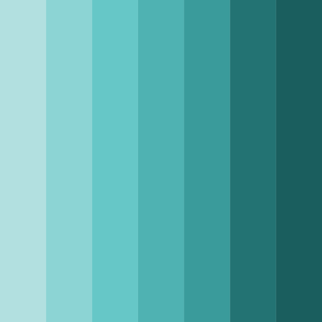 Download teal waters color palette PNG image (square)