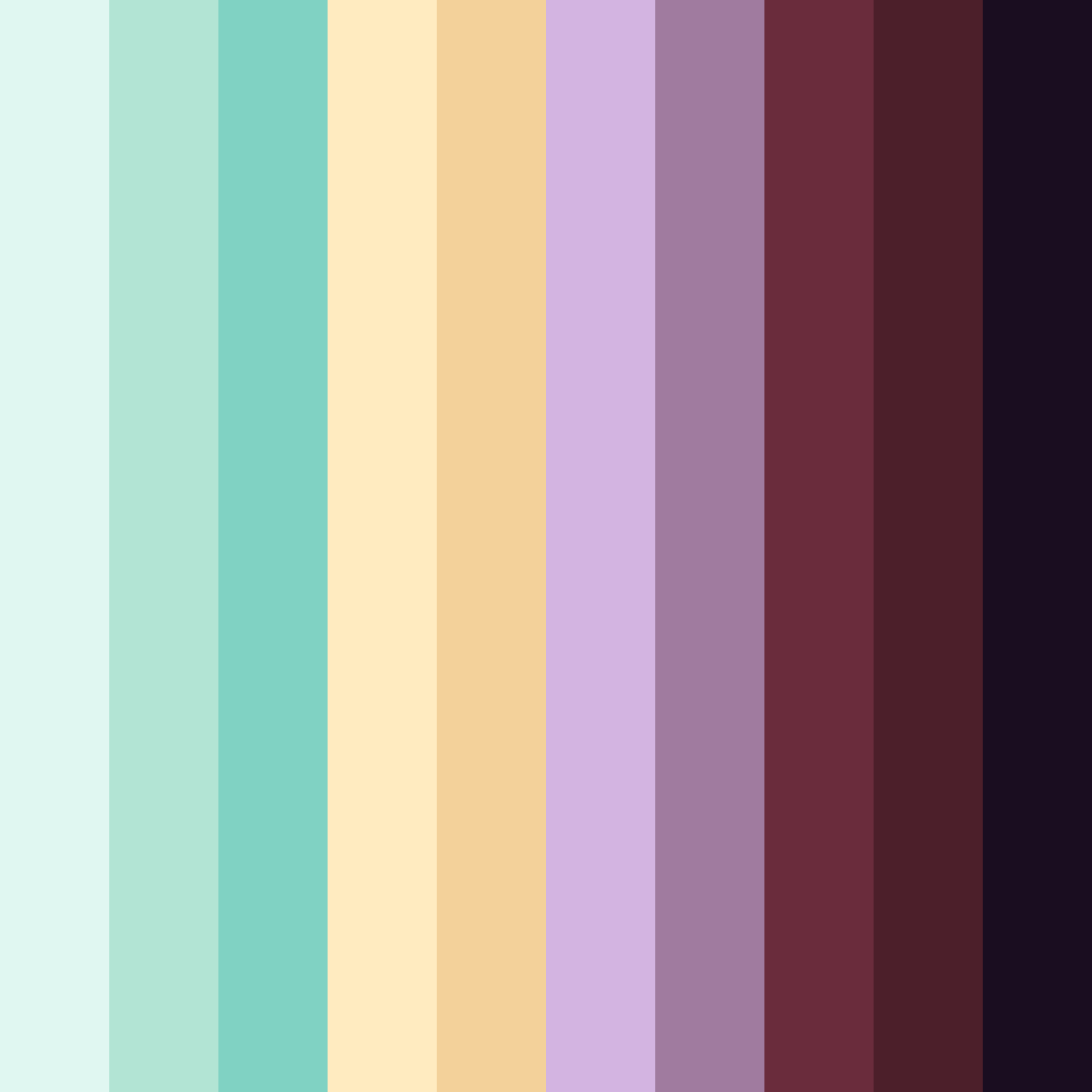 Download ethereal garden soiree color palette PNG image (square)