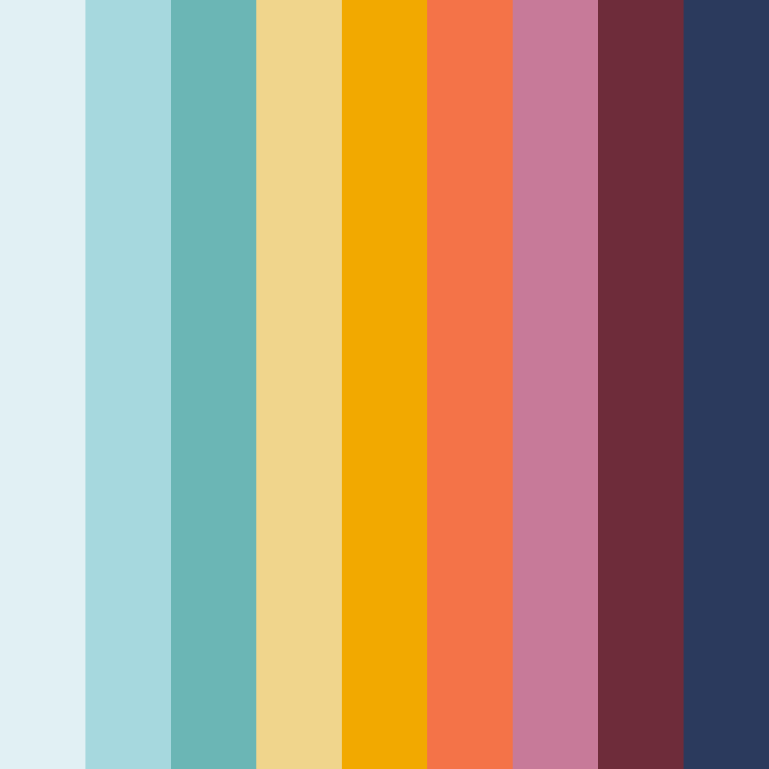 Download sapphire sunset color palette PNG image (square)