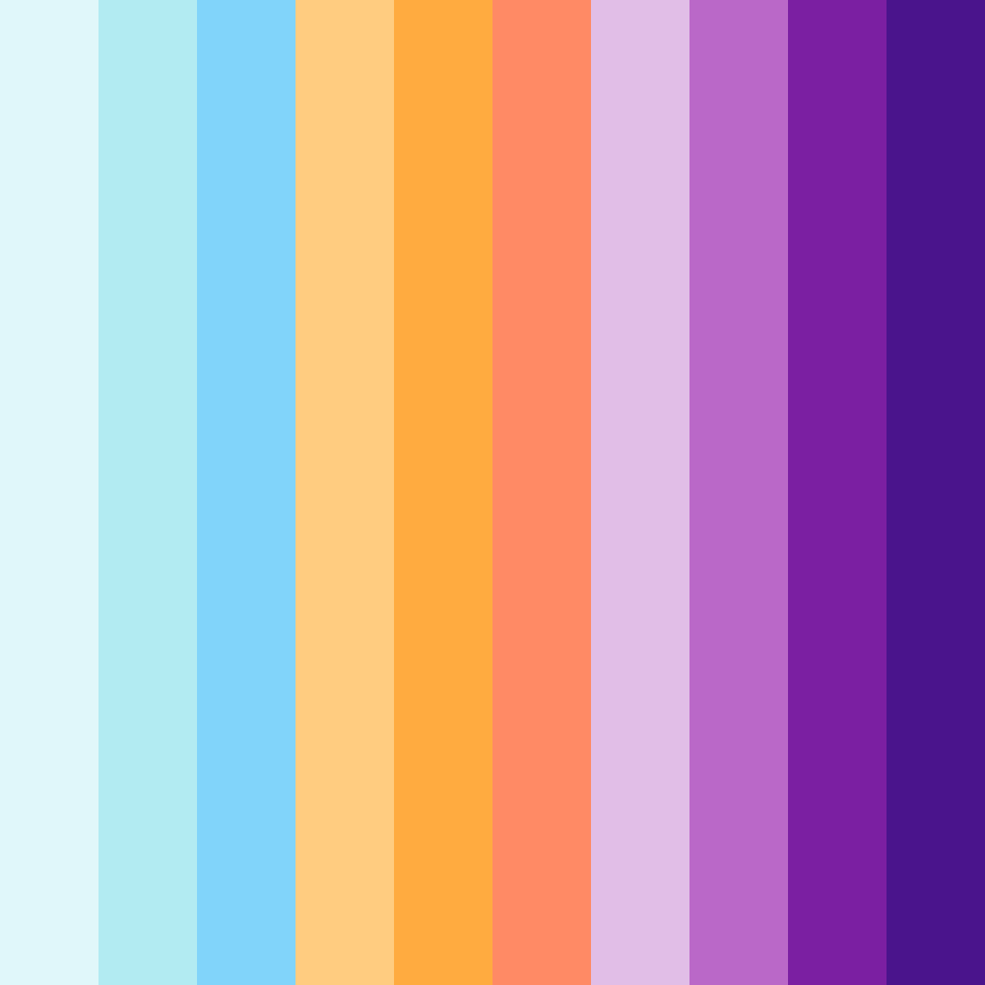 Download sunset serenity color palette PNG image (square)