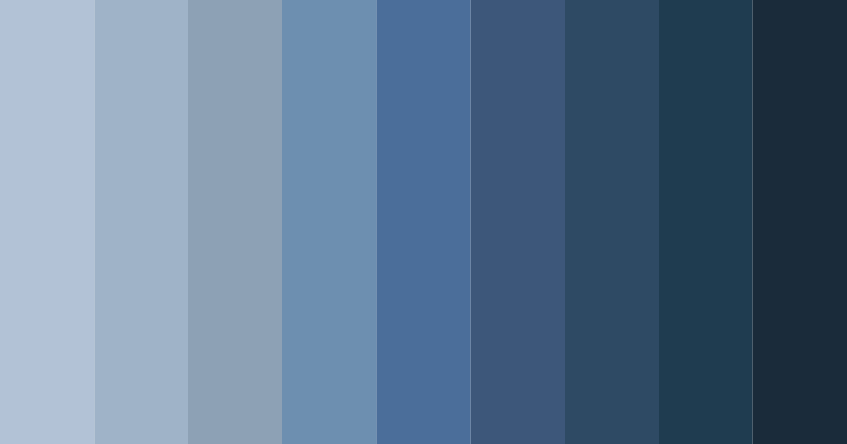 Download melancholy blues color palette PNG image (landscape)