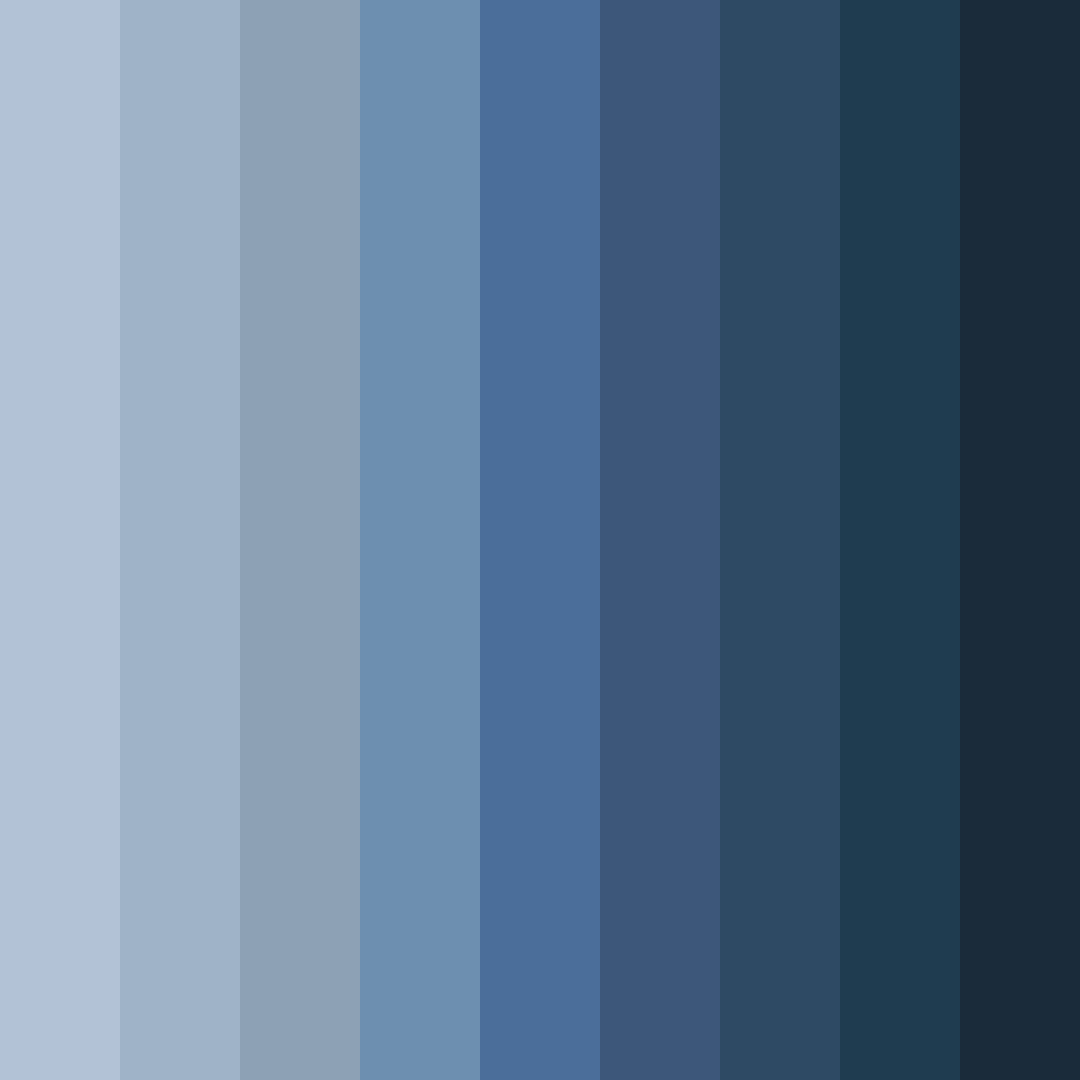 Download melancholy blues color palette PNG image (square)
