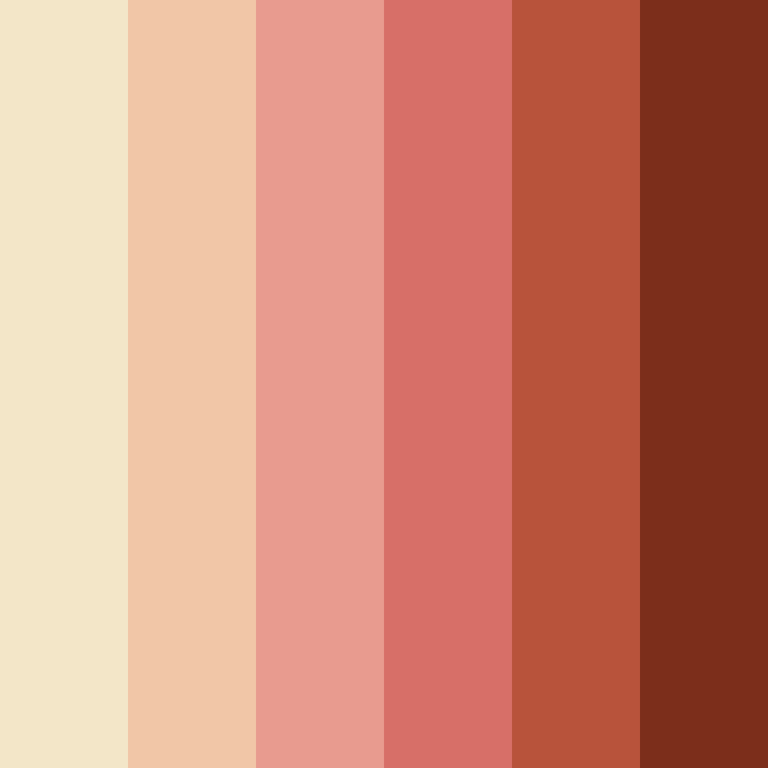 Download warm shades of orange color palette PNG image (square)