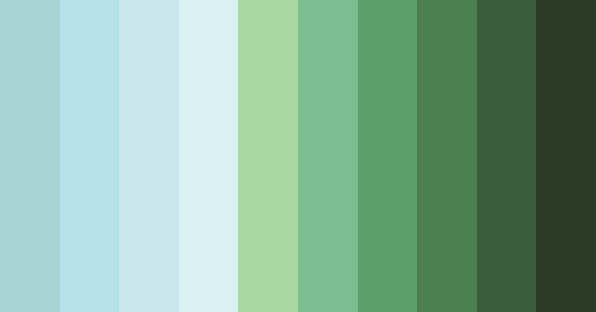 Download blue forest color palette PNG image (landscape)
