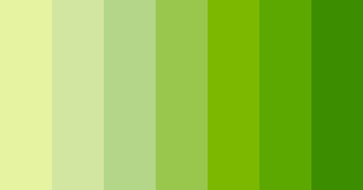Download shades of green yellow color palette PNG image (landscape)
