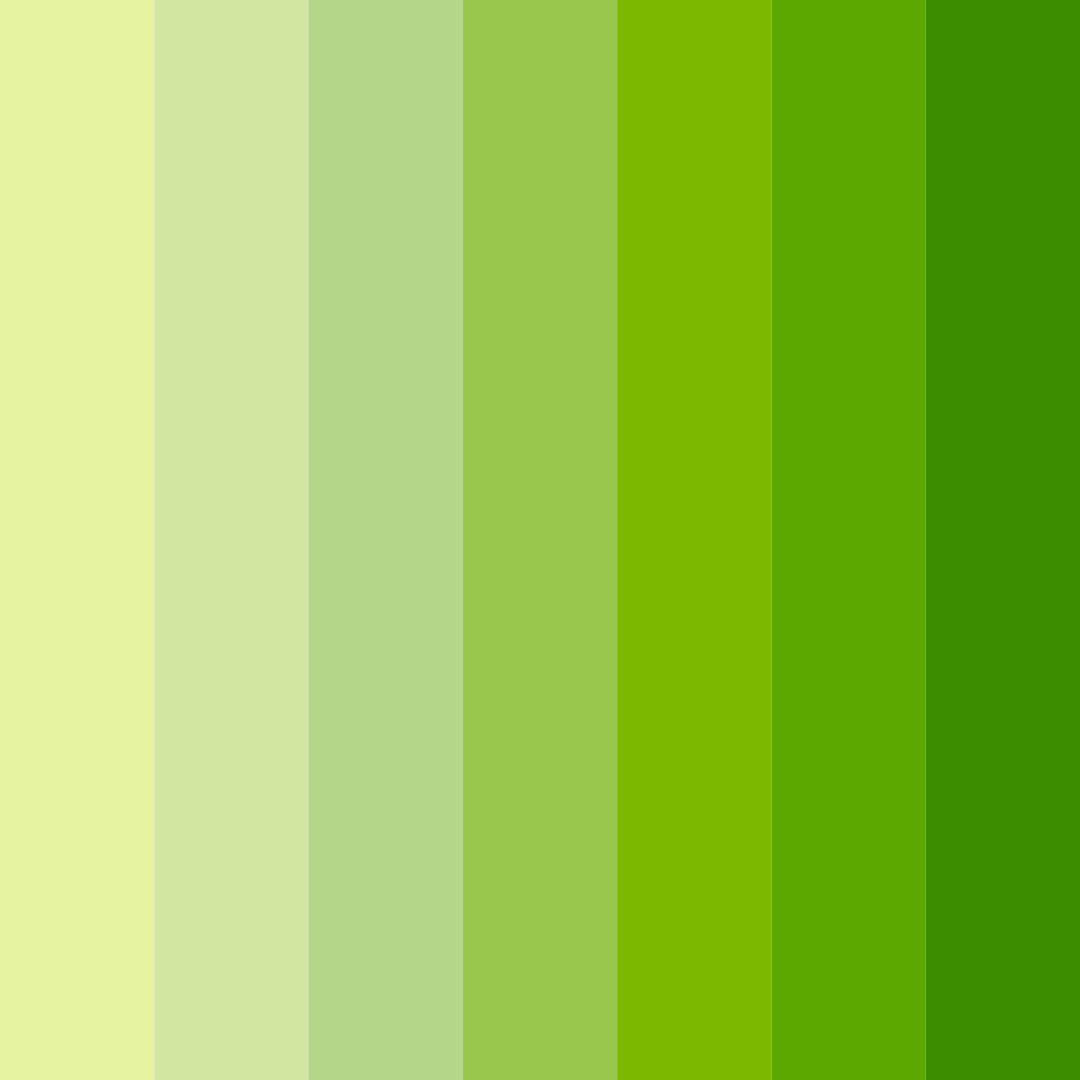 Download shades of green yellow color palette PNG image (square)