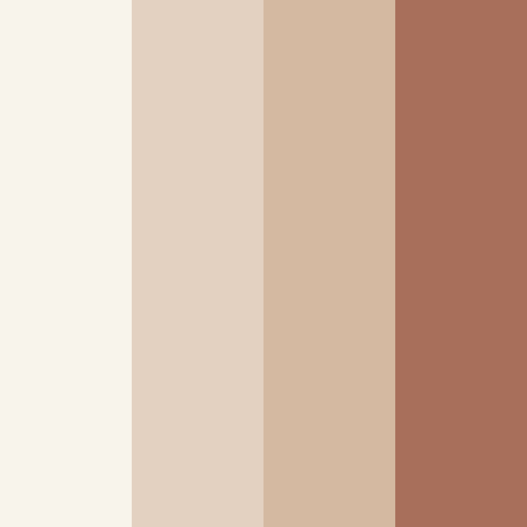 Download shades of beige color palette PNG image (square)