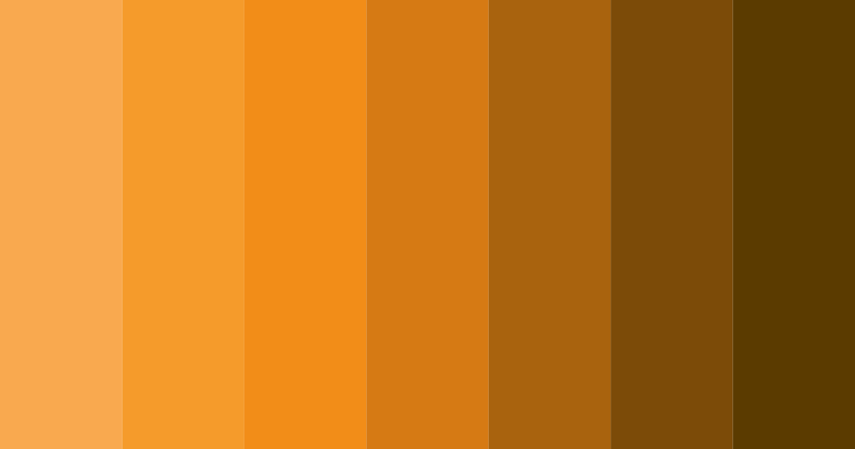 Download shades of orange color palette PNG image (landscape)