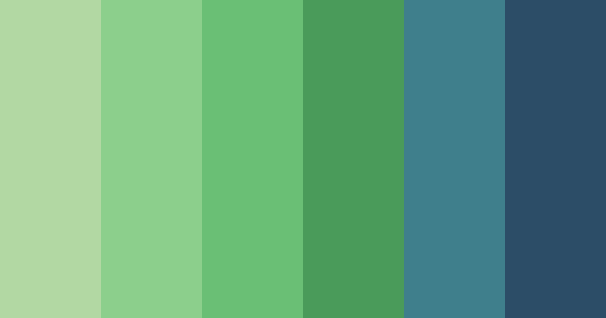 Download shades of green and blue color palette PNG image (landscape)