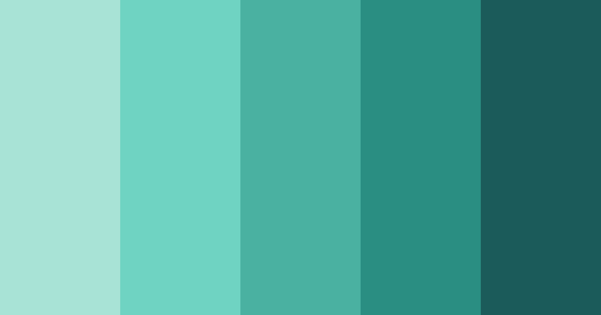 Download blue green serenity color palette PNG image (landscape)