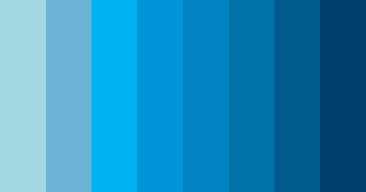 Download blue ocean color palette PNG image (landscape)