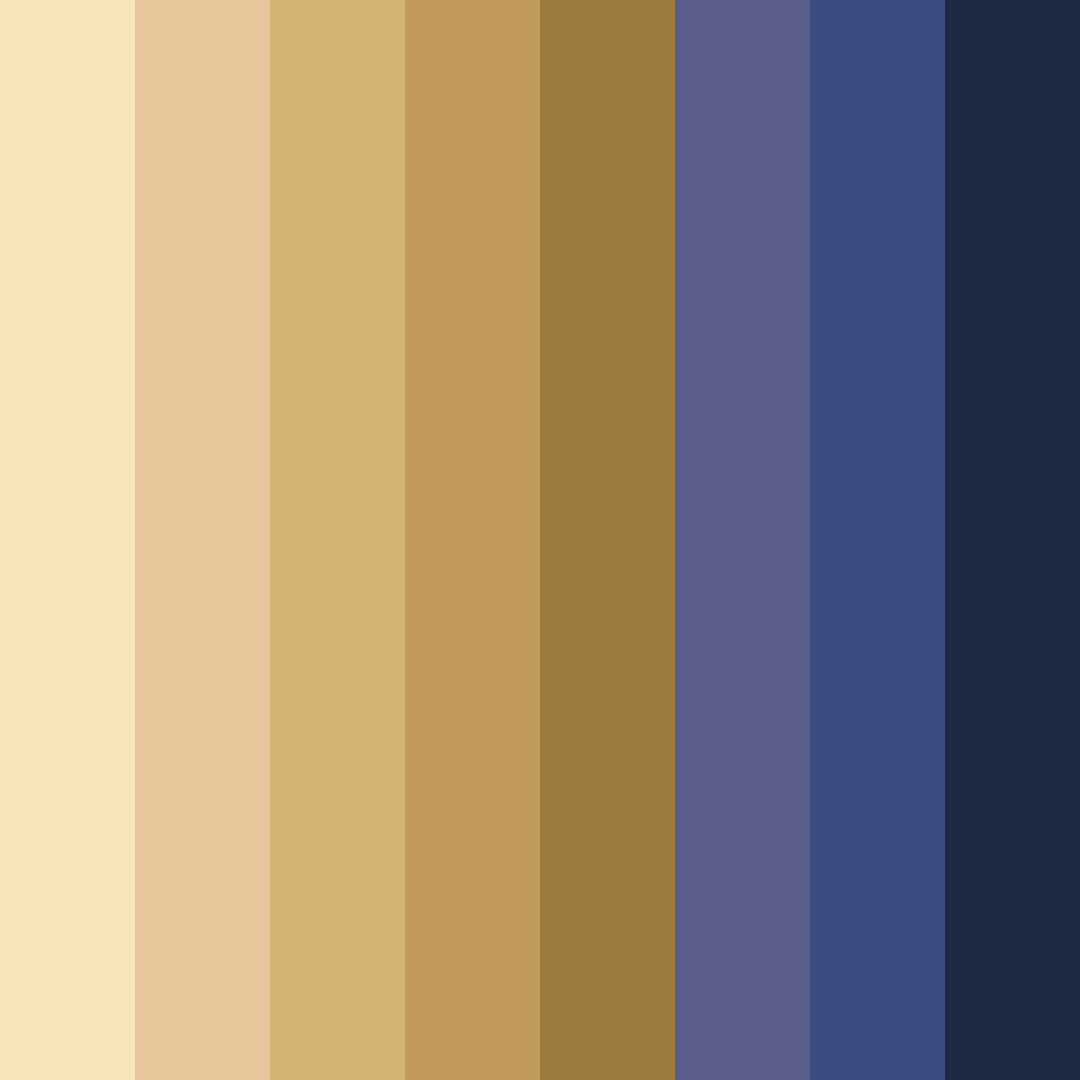 Download champagne gold with royal blue touch color palette PNG image (square)