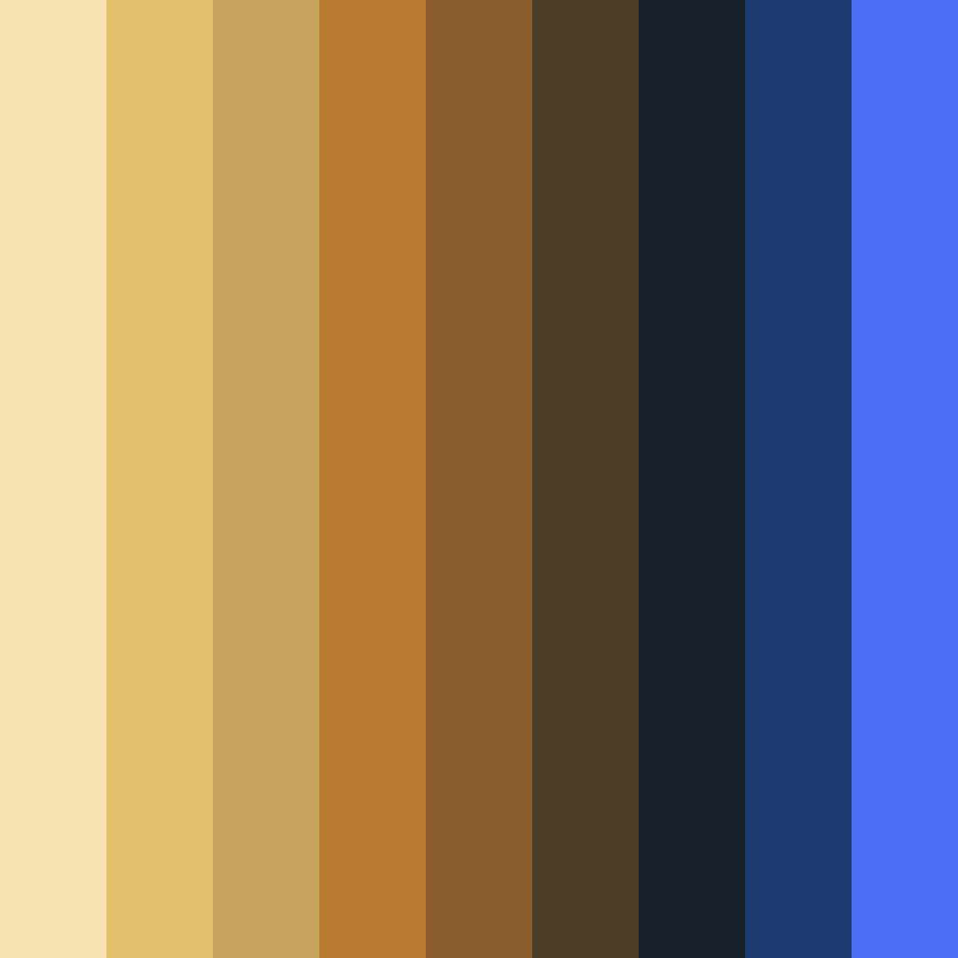 Download champagne gold with royal blue color palette PNG image (square)