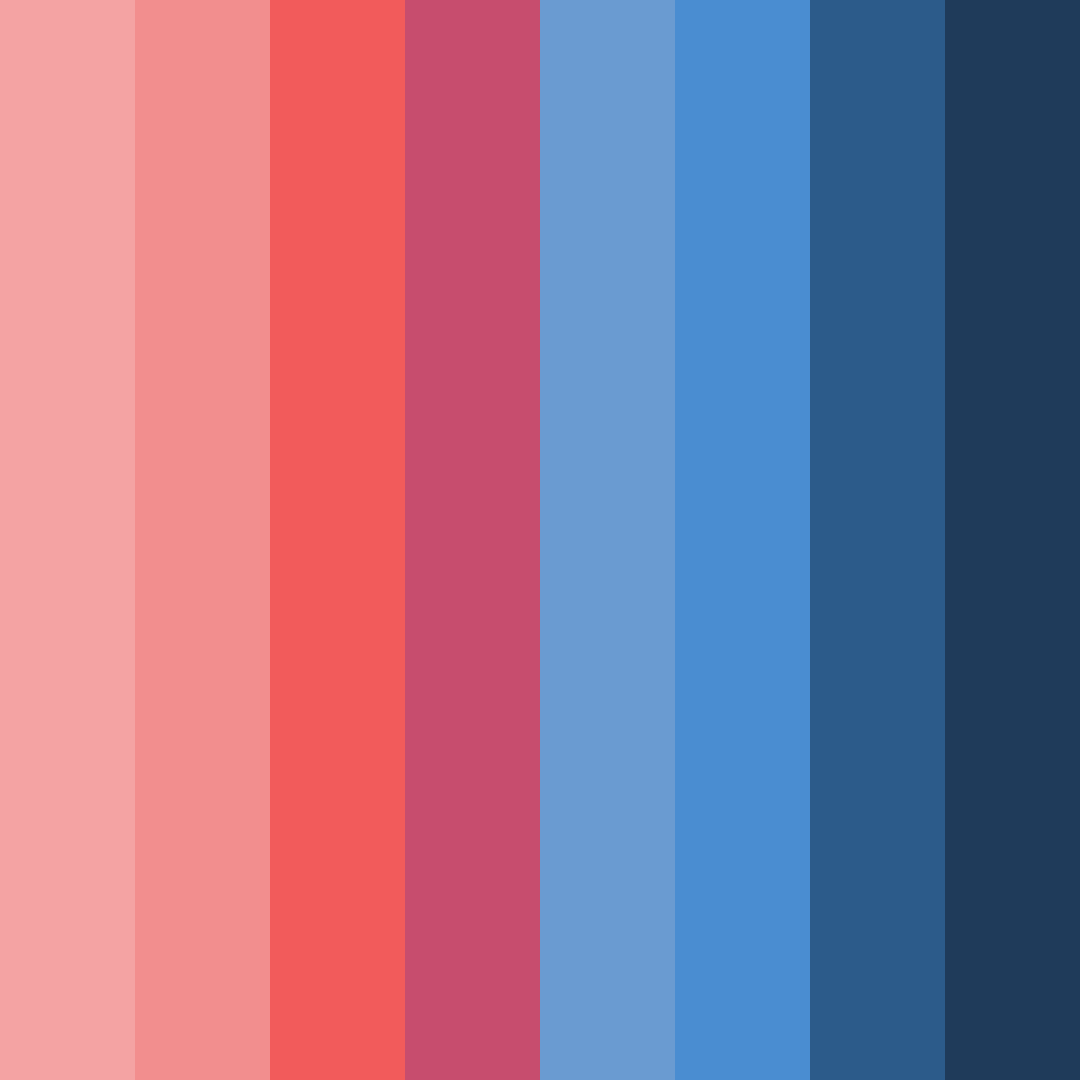 Download red and blue harmony color palette PNG image (square)