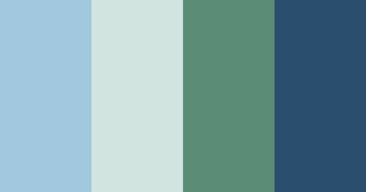 Download cool blue serenity color palette PNG image (landscape)