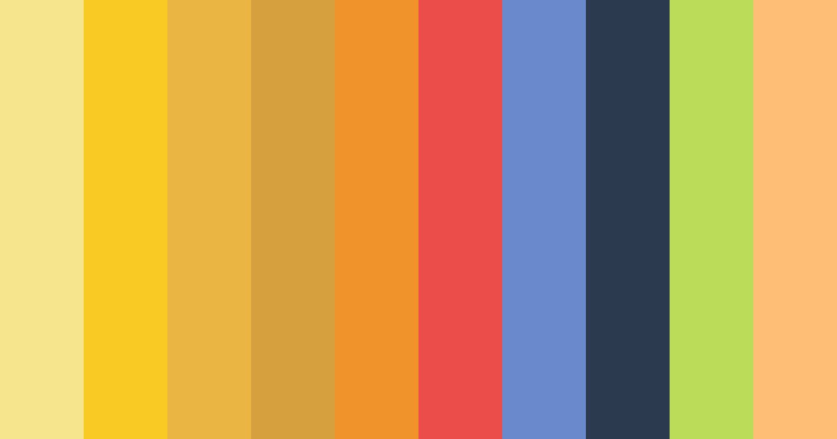 Download golden sunset color palette PNG image (landscape)