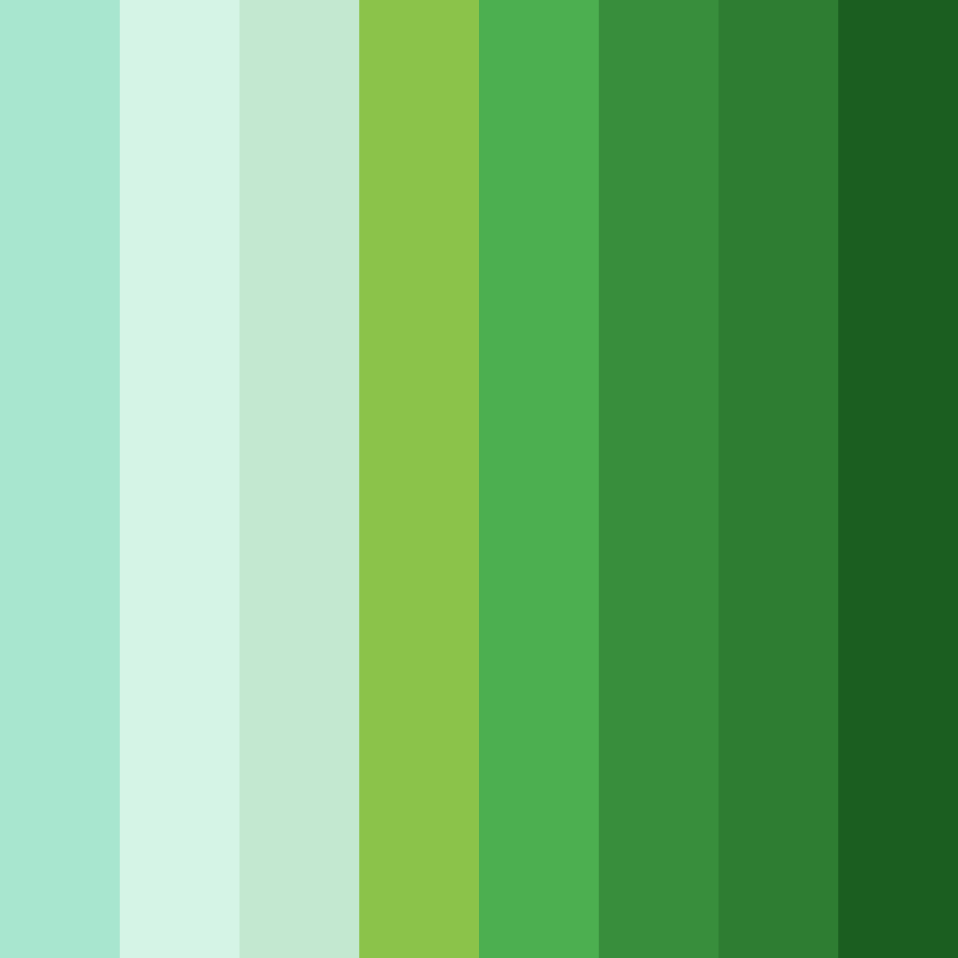 Download emerald serenity color palette PNG image (square)