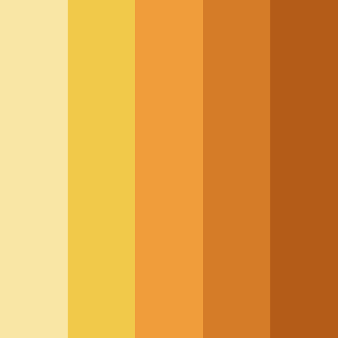 Download yellow sunset color palette PNG image (square)