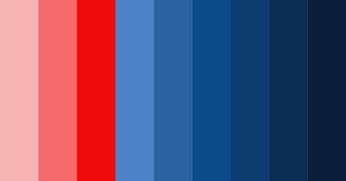 Download red and blue harmony color palette PNG image (landscape)