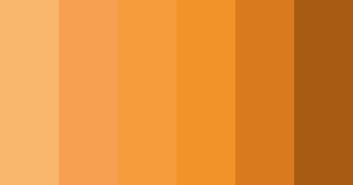 Download shades of orange color palette PNG image (landscape)