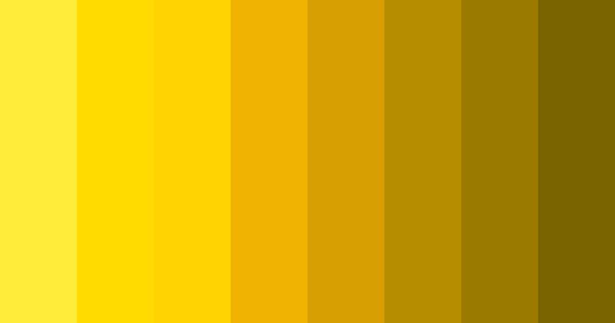 Download bright yellow color palette PNG image (landscape)