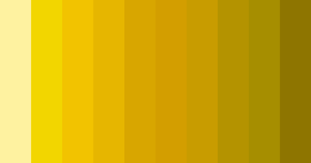 Download yellow shades color palette PNG image (landscape)