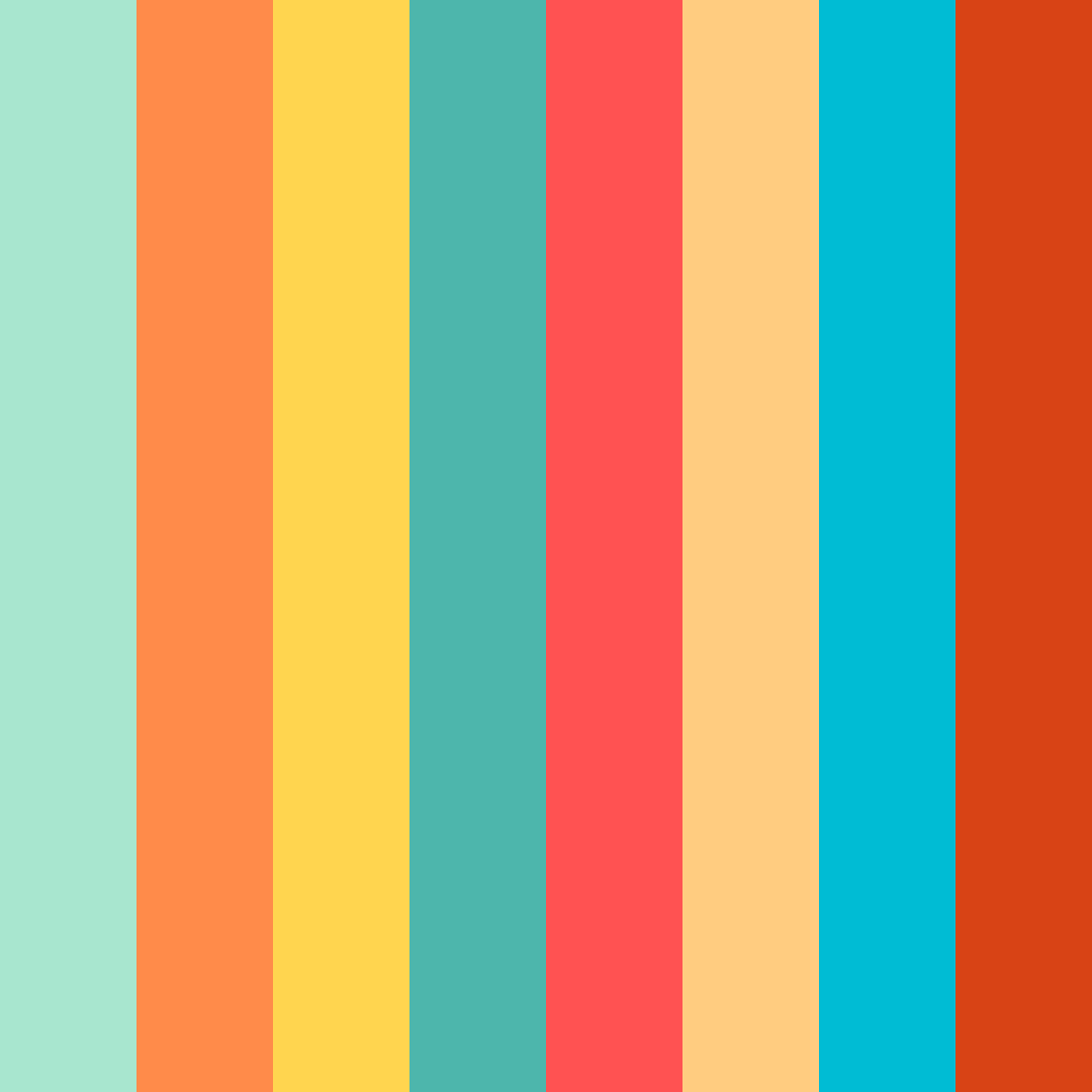Download vivid color burst color palette PNG image (square)