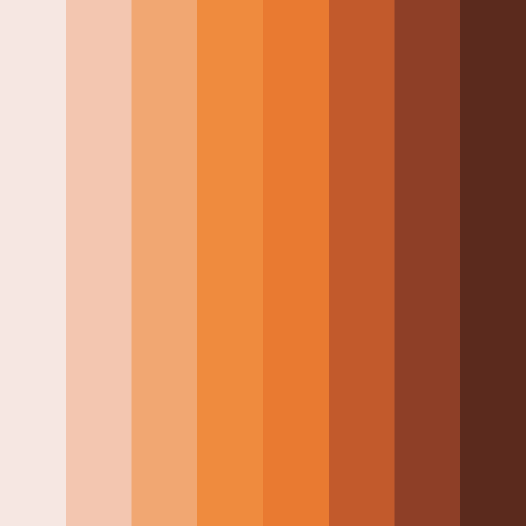 Download warm shades of peach color palette PNG image (square)