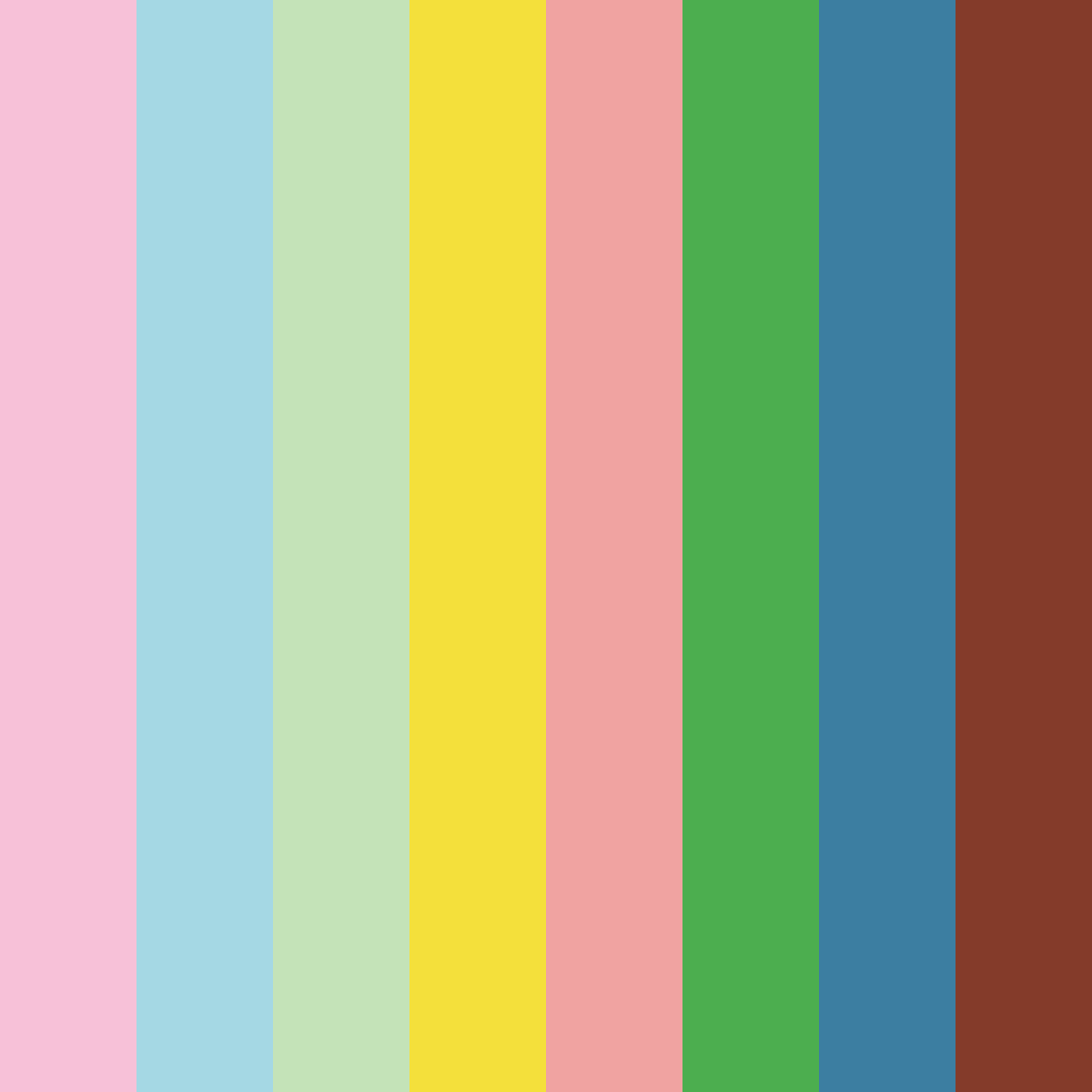 Download garden of whimsy color palette PNG image (square)