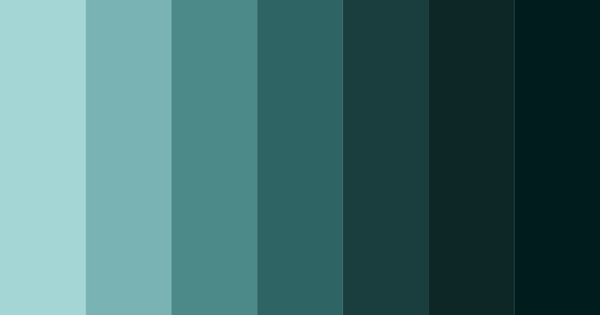 Download mystic teal depths color palette PNG image (landscape)