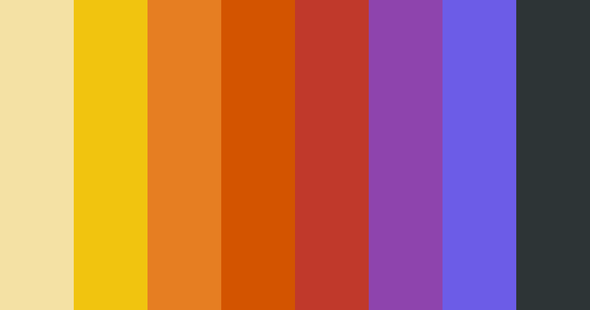 Download vibrant sunset color palette PNG image (landscape)