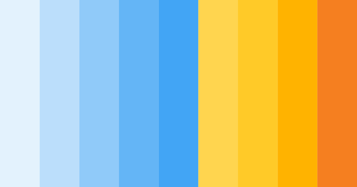 Download sunny skies and ocean tides color palette PNG image (landscape)