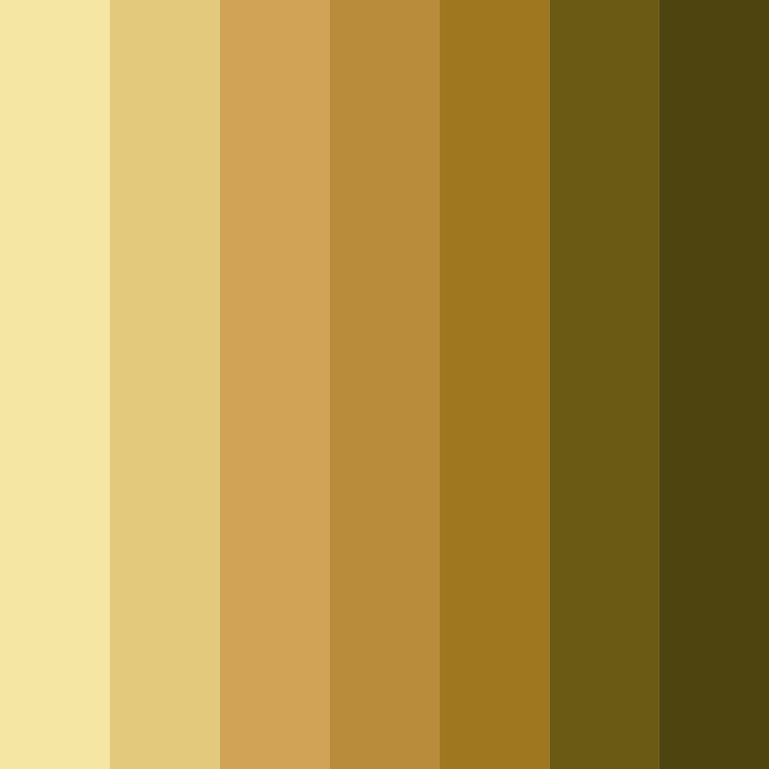 Download golden shades color palette PNG image (square)