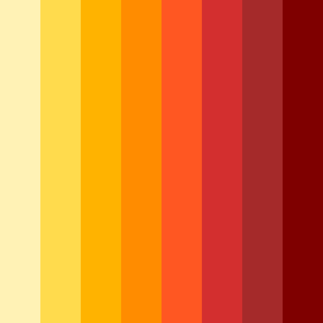 Download vibrant red yellow color palette PNG image (square)