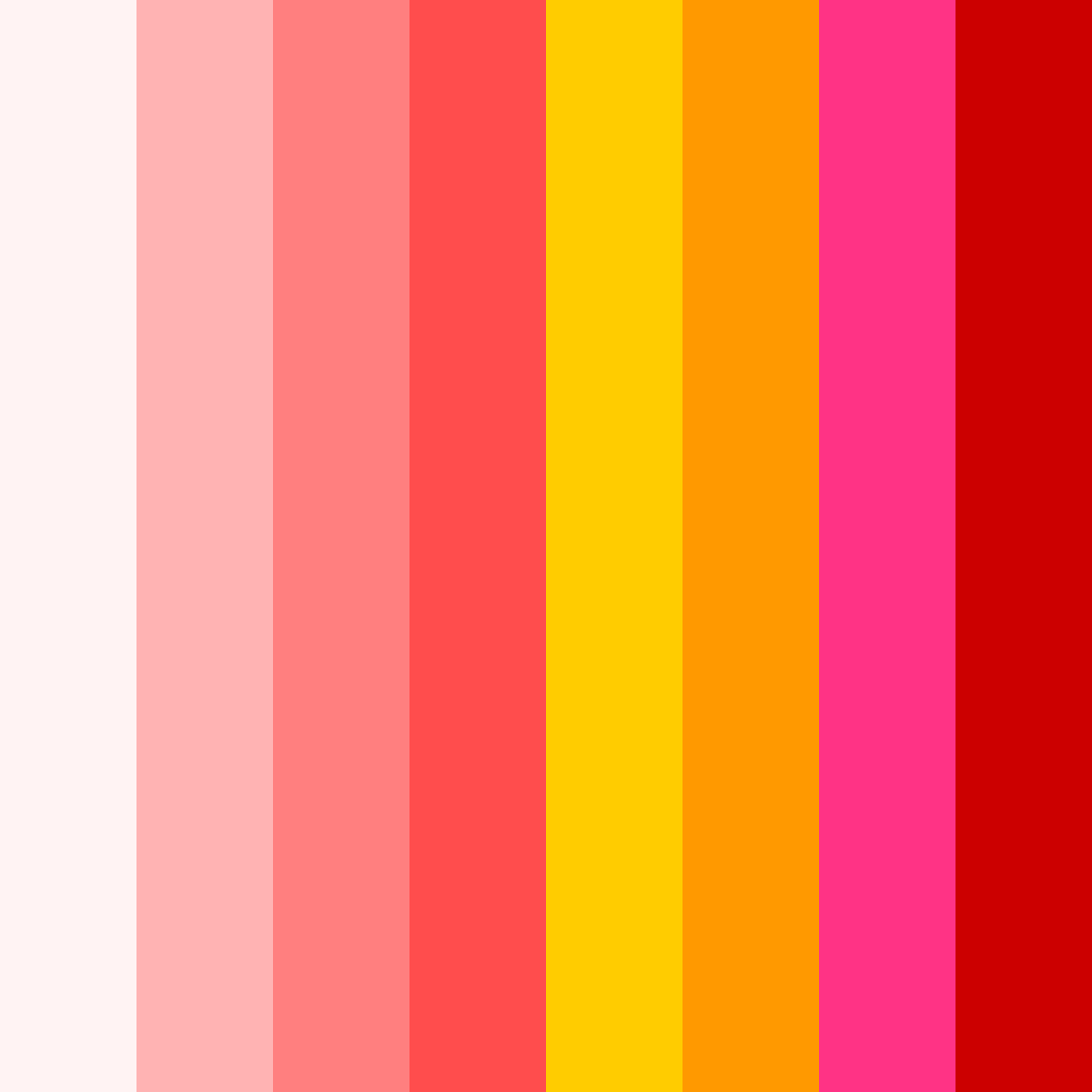 Download sunset sorbet color palette PNG image (square)