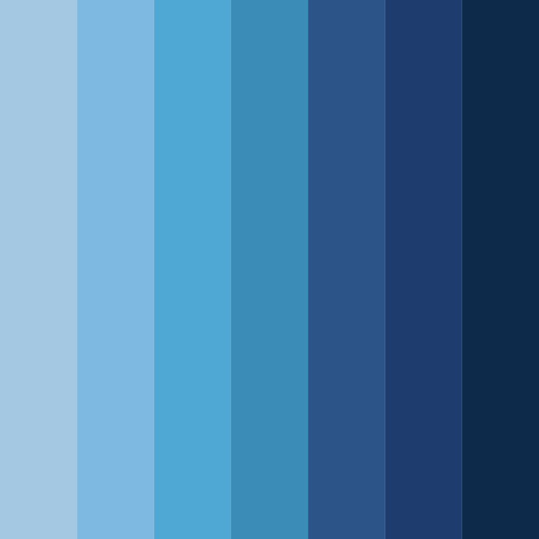 Download blue ocean color palette PNG image (square)