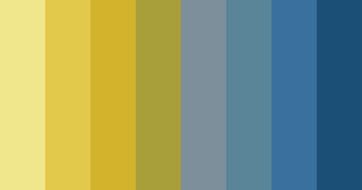 Download blue and yellow harmony color palette PNG image (landscape)