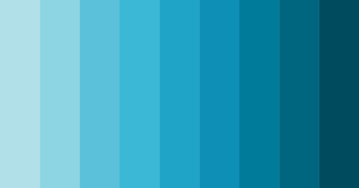 Download turquoise dream color palette PNG image (landscape)
