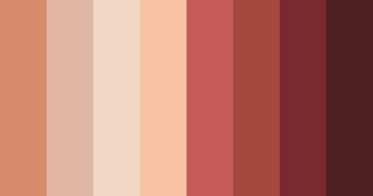 Download warm ember hues color palette PNG image (landscape)