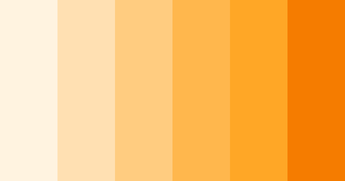 Download creamy orange color palette PNG image (landscape)