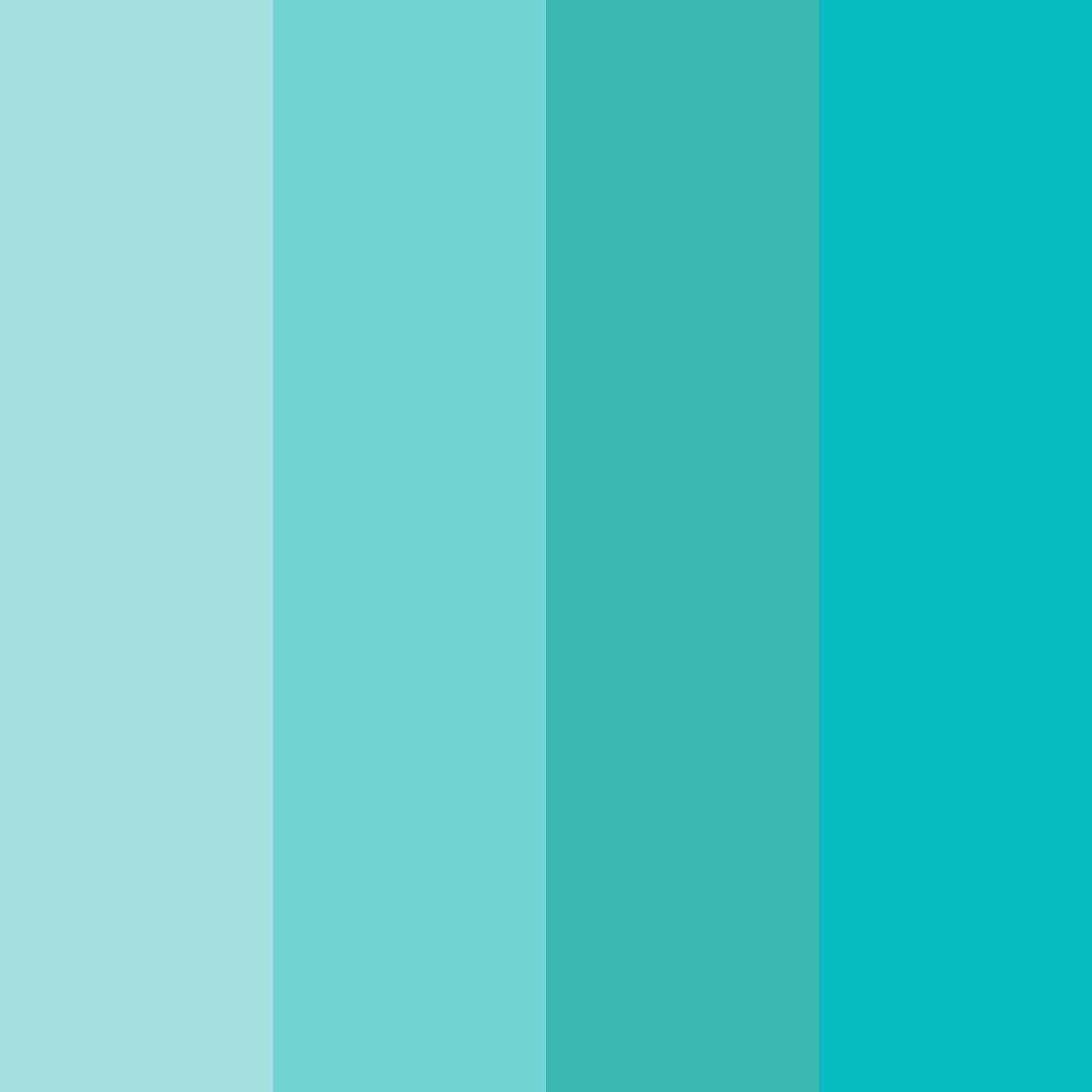 Download teal ocean color palette PNG image (square)