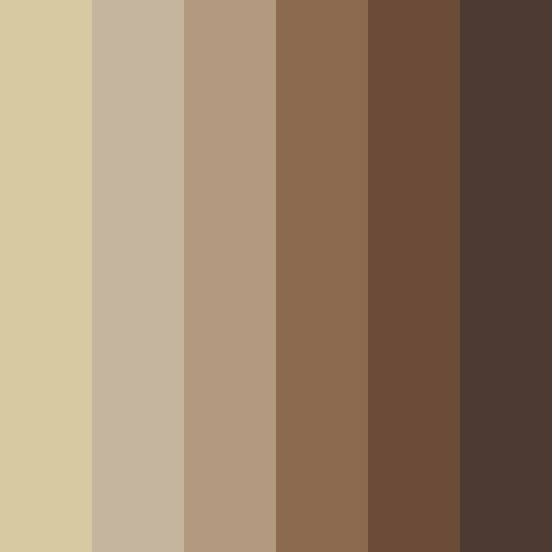 Download shades of brown color palette PNG image (square)