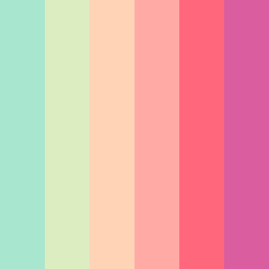 Download blossoming whimsy color palette PNG image (square)