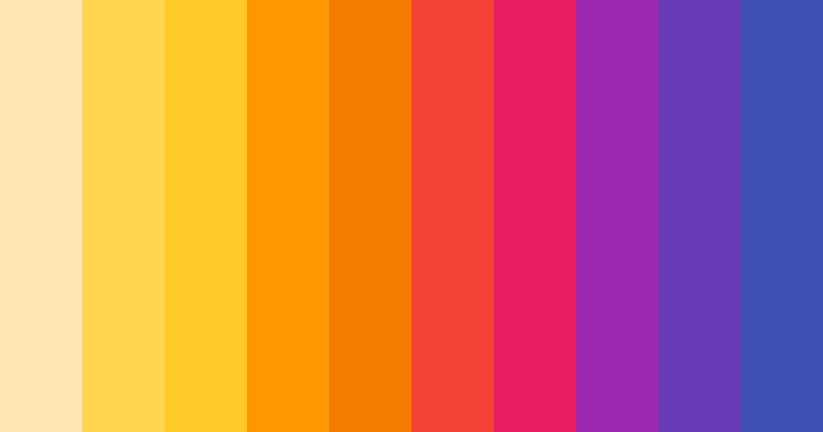 Download vibrant orange color palette PNG image (landscape)